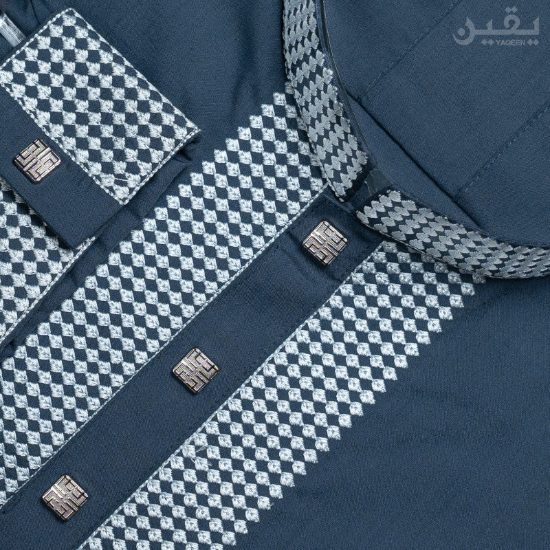 Blue Color Yaqeen Premium Branded Panjabi